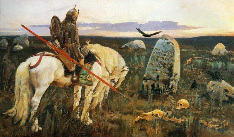 Viktor Vasnetsov A Knight at the Crossroads. Norge oil painting art